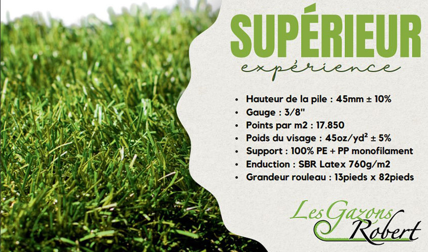 Gazon synthétique Naturel Expérience