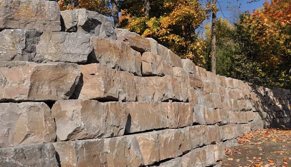 Mur de soutènement, calcaire